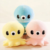 Peluche pieuvre douce Kawaii bleue enfant câlin La compagnie de la peluche