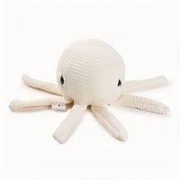 Peluche pieuvre écru douce câline décoration marine La compagnie de la peluche