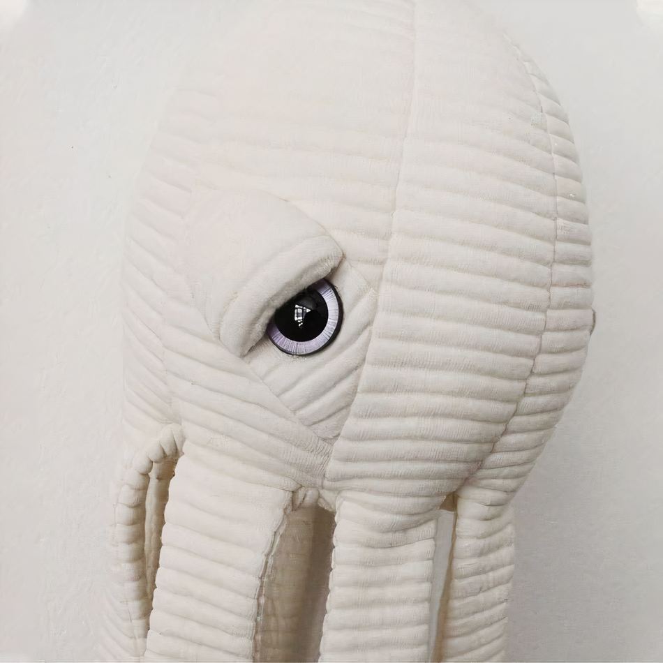 Peluche pieuvre écru douce câline décoration marine La compagnie de la peluche