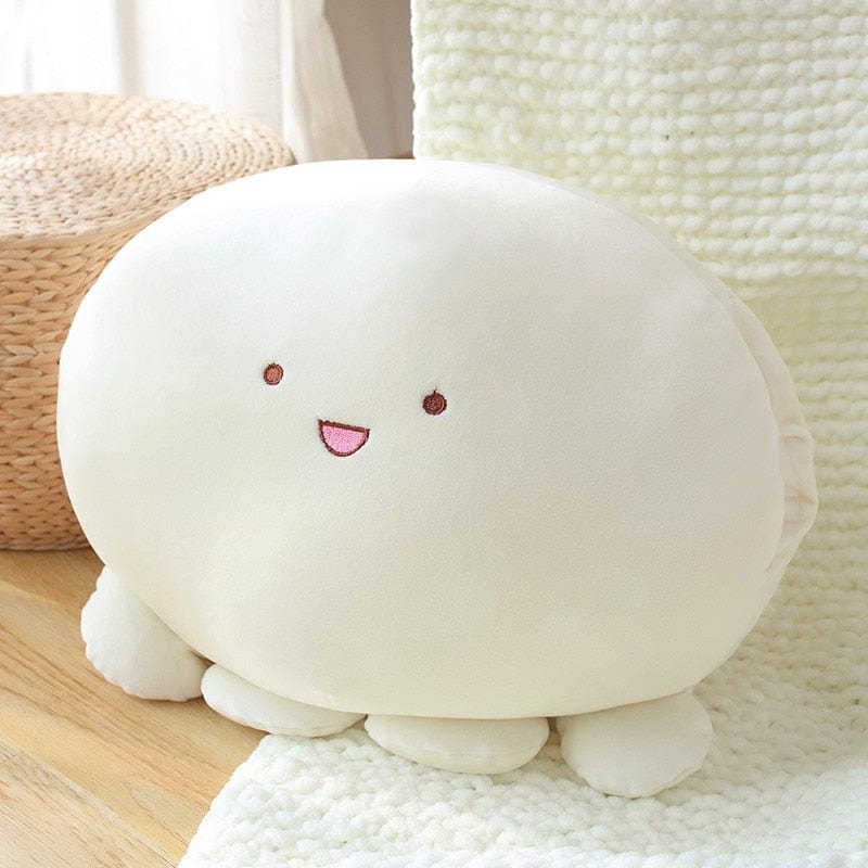 Peluche pieuvre élégante et colorée 30cm / Blanc