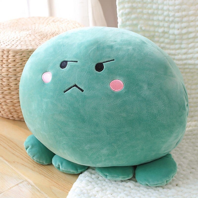 Peluche pieuvre élégante et colorée 30cm / Bleu