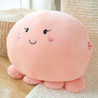Peluche pieuvre élégante et colorée 30cm / Rose