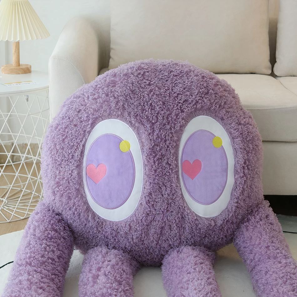 Peluche pieuvre géante violette douce câline enfant La compagnie de la peluche