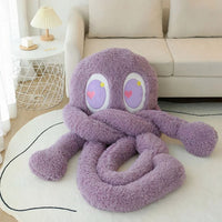 Peluche pieuvre géante violette douce câline enfant La compagnie de la peluche