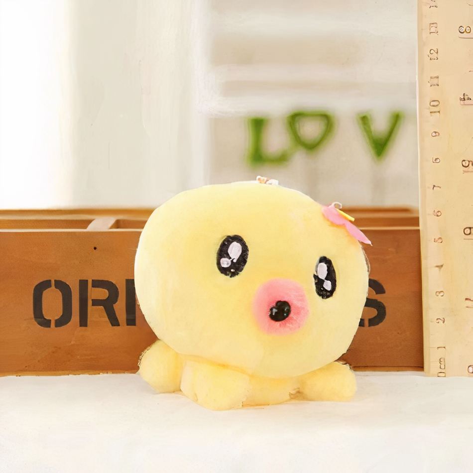 Peluche pieuvre jaune douce porte-clés mignon accessoire La compagnie de la peluche