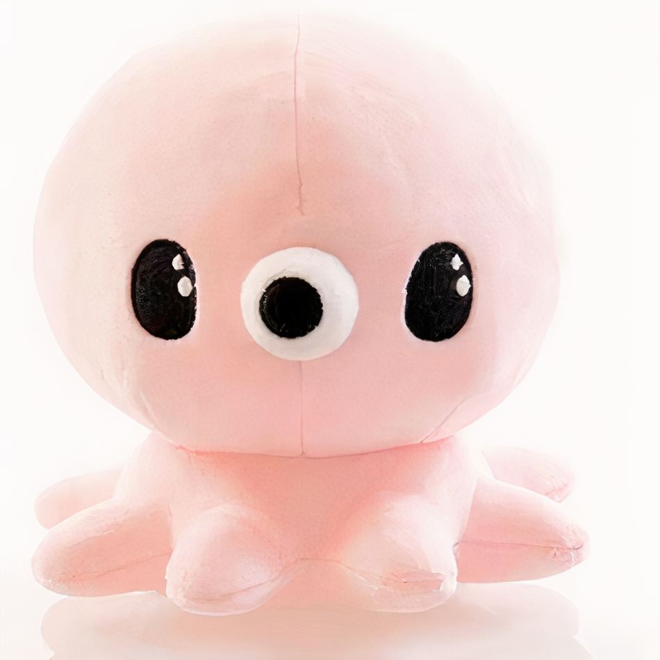 Peluche pieuvre kawaii rose douce câlin enfant hiver La compagnie de la peluche