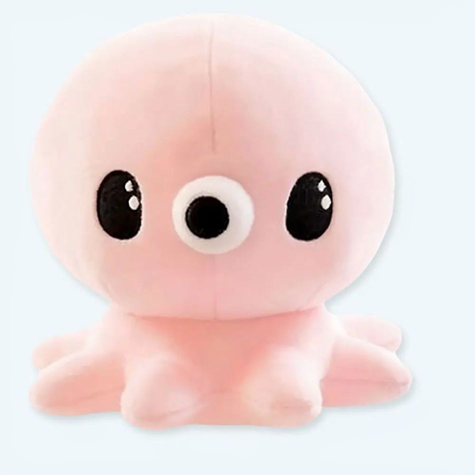 Peluche pieuvre kawaii rose douce câlin enfant hiver La compagnie de la peluche