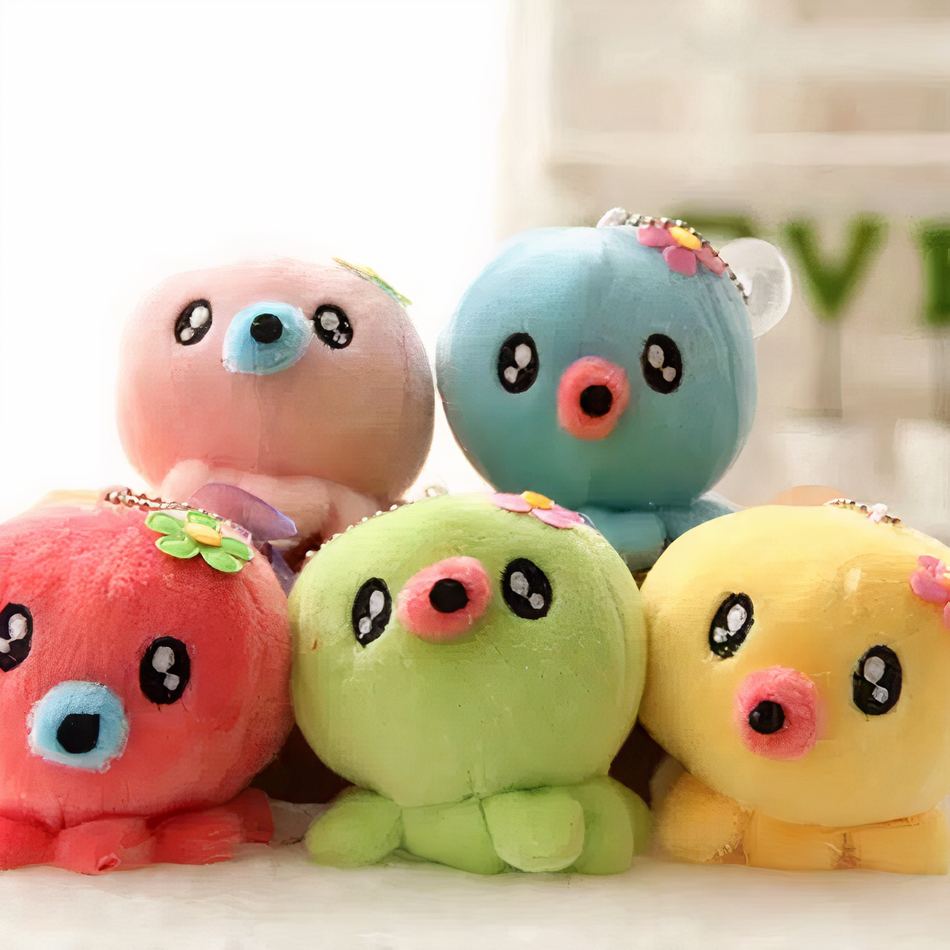 Peluche pieuvre mignonne porte-clés rose kawaii douce La compagnie de la peluche