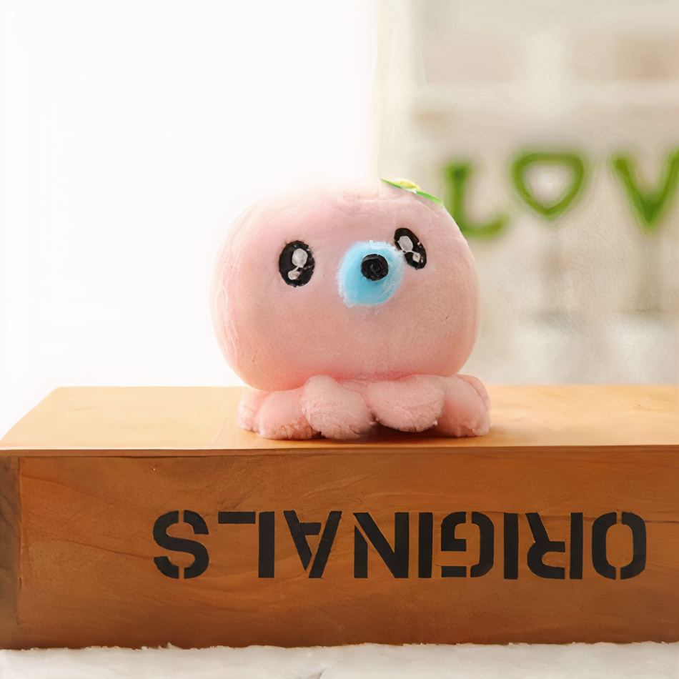 Peluche pieuvre mignonne porte-clés rose kawaii douce La compagnie de la peluche