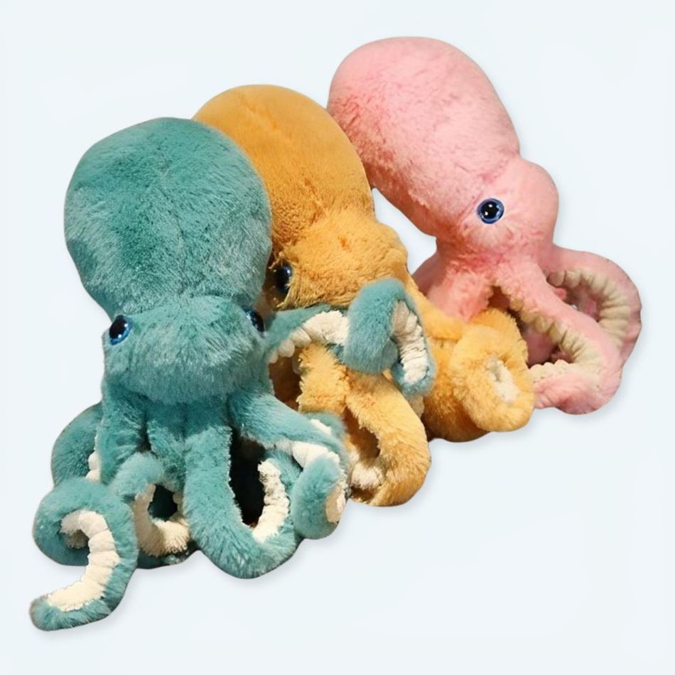 Peluche pieuvre multicolore douce câline pour enfants La compagnie de la peluche