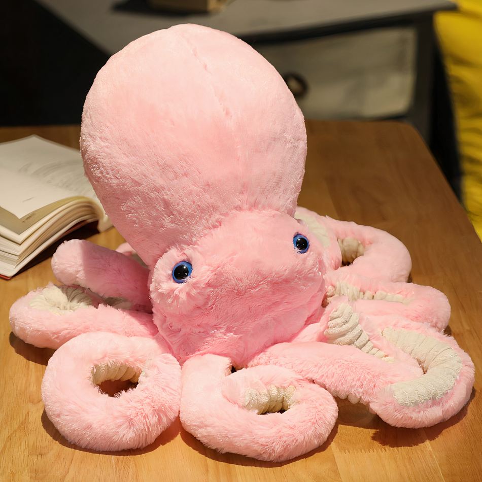 Peluche pieuvre multicolore douce câline pour enfants rose La compagnie de la peluche