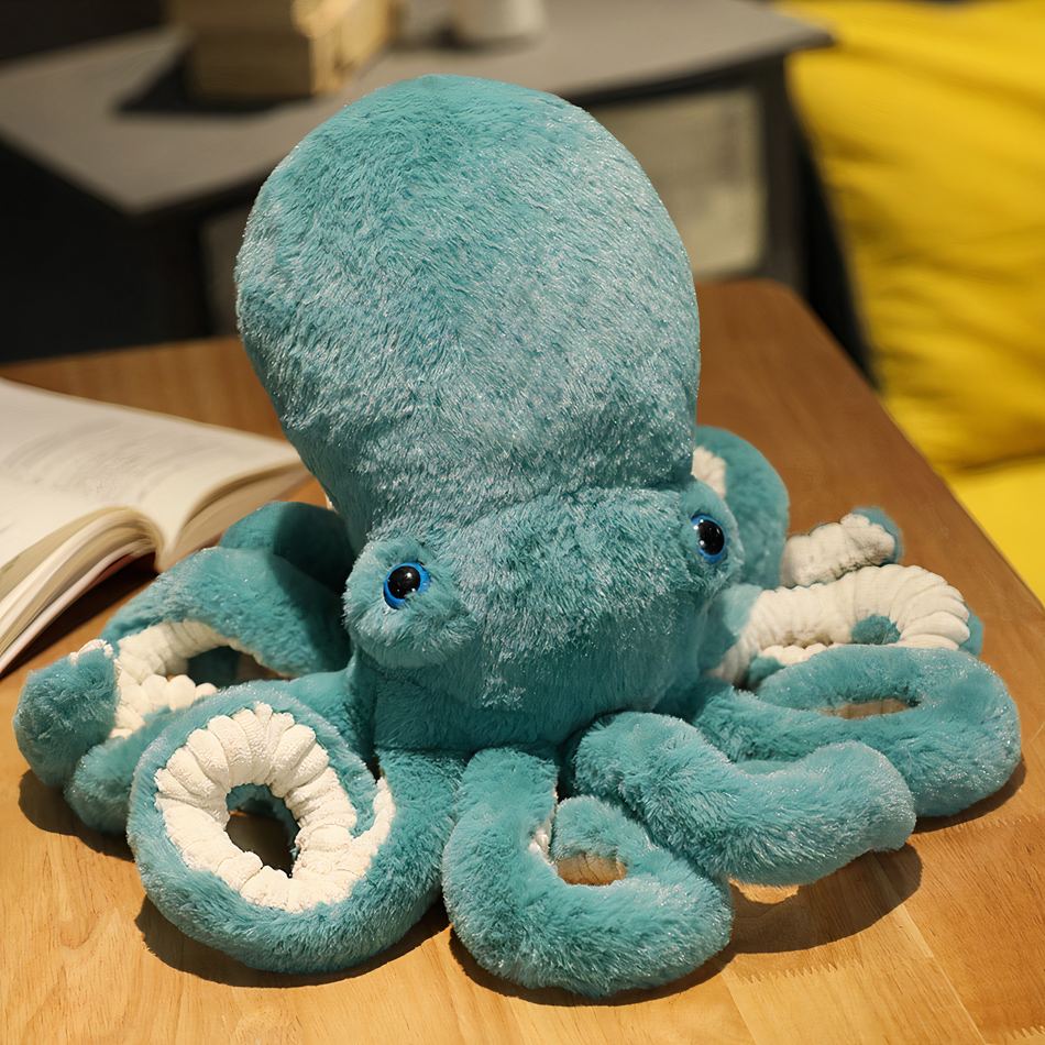 Peluche pieuvre multicolore douce câline pour enfants vert La compagnie de la peluche