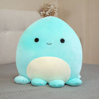 Peluche pieuvre oreiller doux confort maison cocooning vert / 60cm La compagnie de la peluche