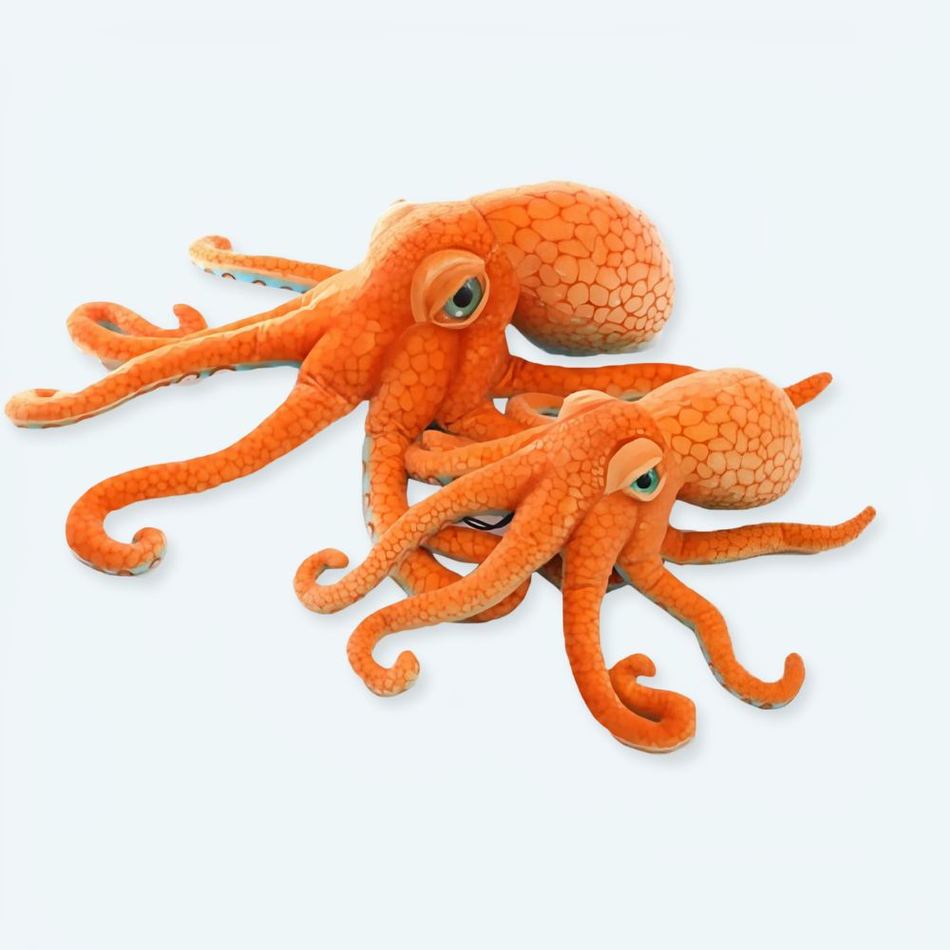 Peluche pieuvre réaliste douce marine décor enfant s La compagnie de la peluche