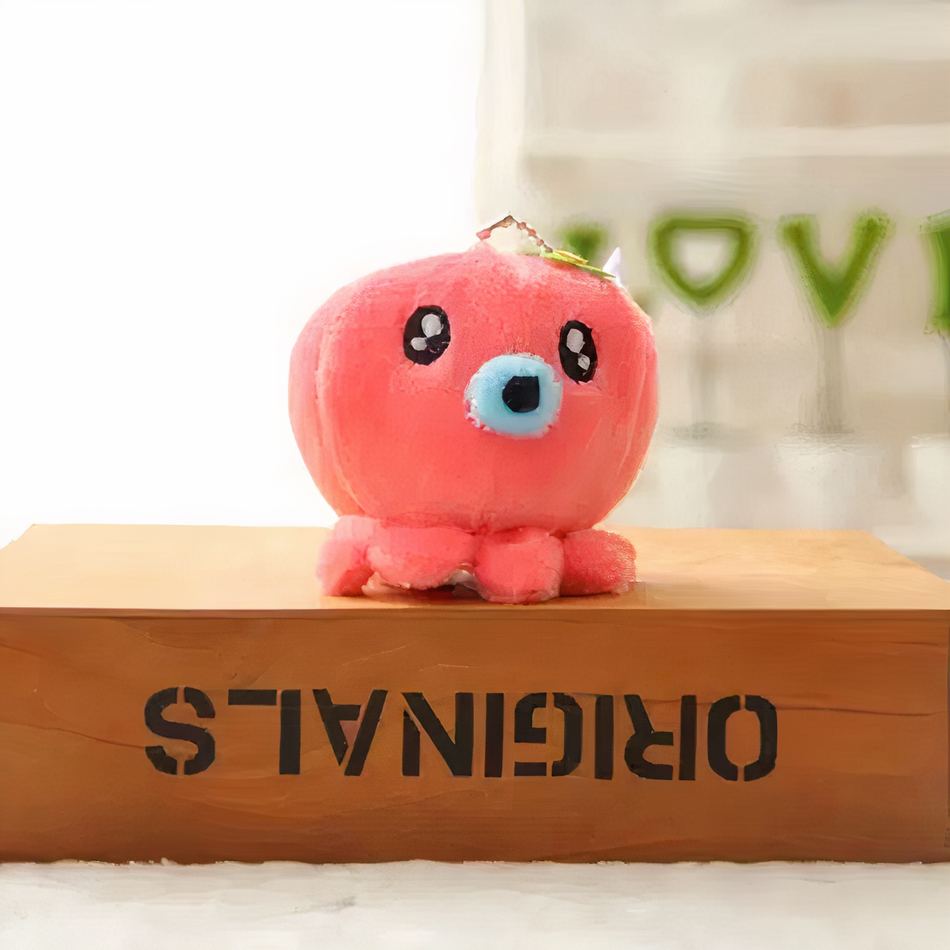 Peluche pieuvre rouge porte-clés mignon marin déco La compagnie de la peluche
