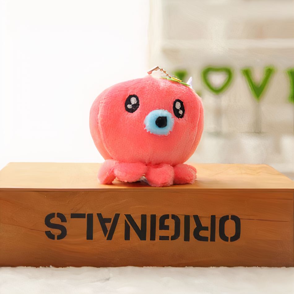 Peluche pieuvre rouge porte-clés mignon marin déco La compagnie de la peluche