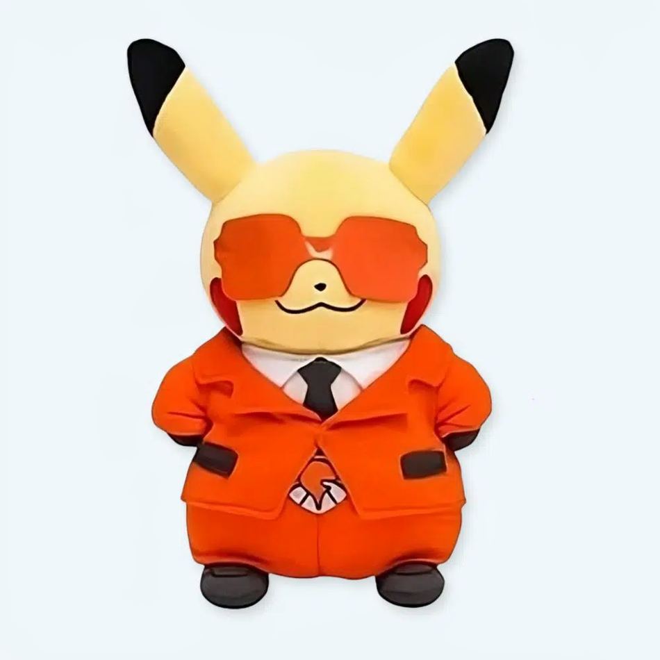 Peluche Pikachu adorable costume rouge enfant câlin La compagnie de la peluche