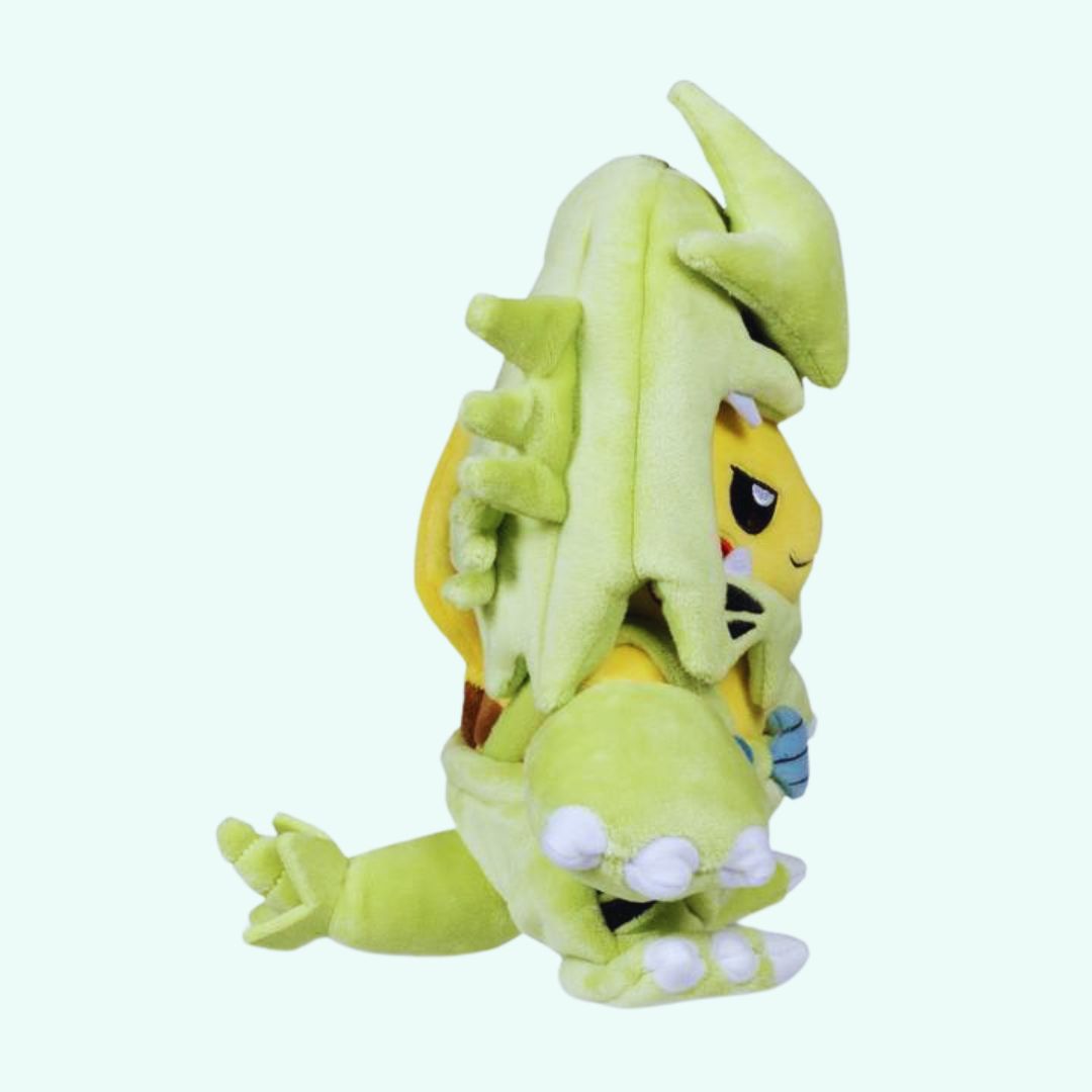 Peluche Pikachu costume Tyranocif doux enfant fun La compagnie de la peluche