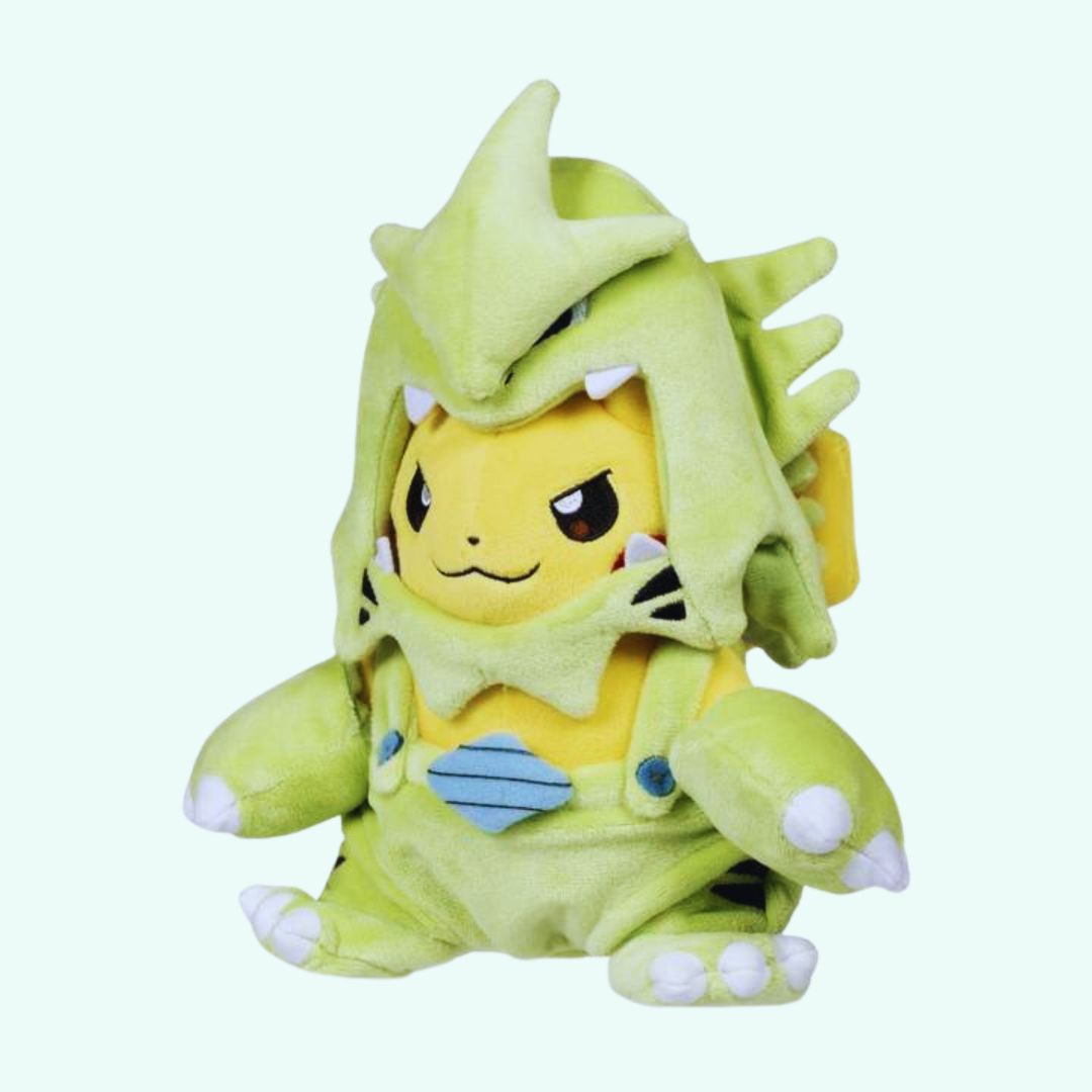 Peluche Pikachu costume Tyranocif doux enfant fun La compagnie de la peluche