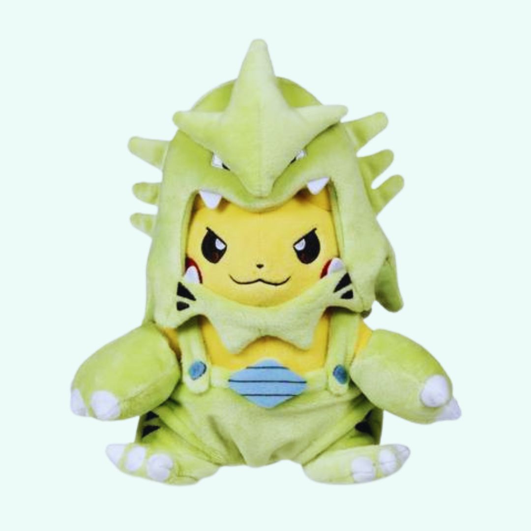 Peluche Pikachu costume Tyranocif doux enfant fun La compagnie de la peluche