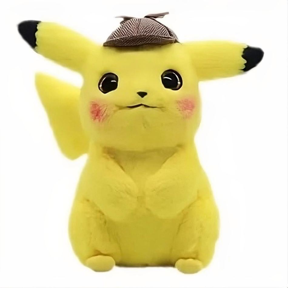 Peluche Pikachu détective jaune câlin enfant doux La compagnie de la peluche