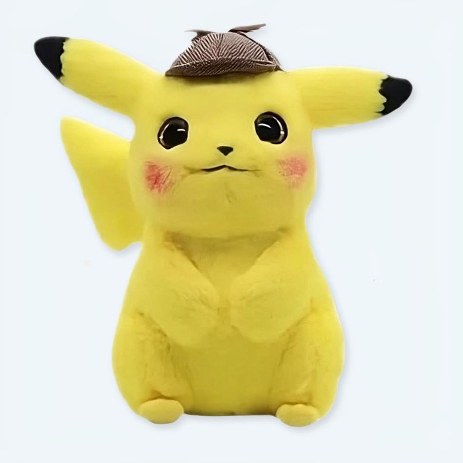 Peluche Pikachu détective jaune câlin enfant doux La compagnie de la peluche