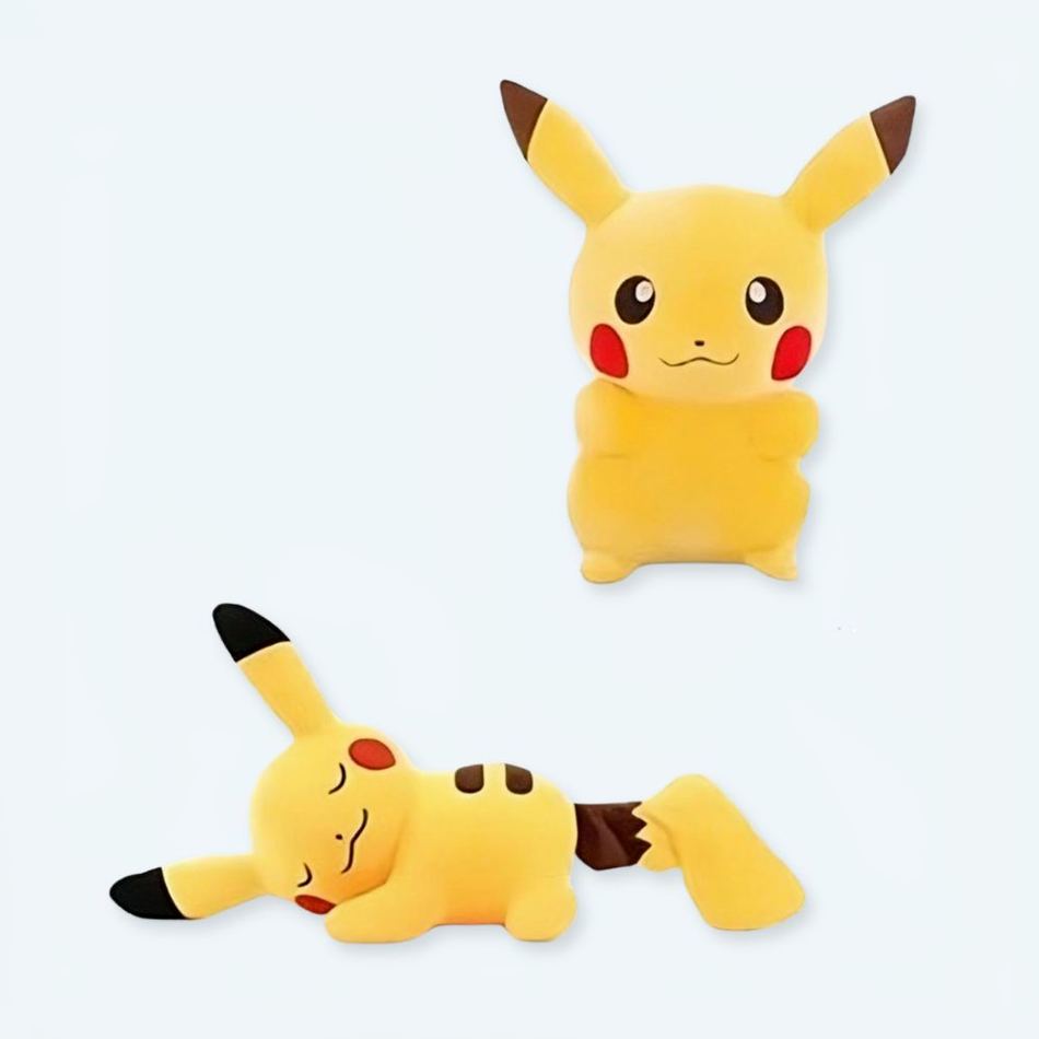 Peluche Pikachu dormeur jaune doux collection kawaii La compagnie de la peluche