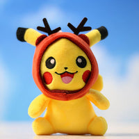 Peluche Pikachu porte-clés chapeau enfant Pokémon doux marron La compagnie de la peluche