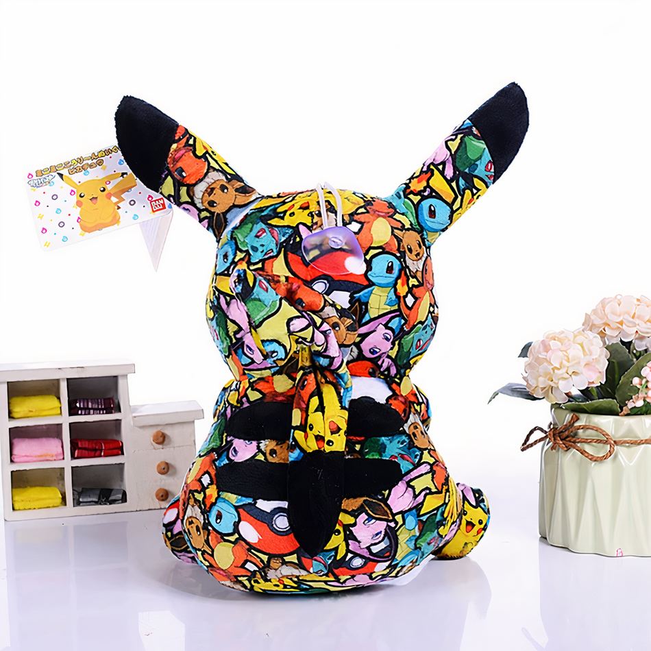 Peluche Pikachu street art colorée chambre enfant déco La compagnie de la peluche