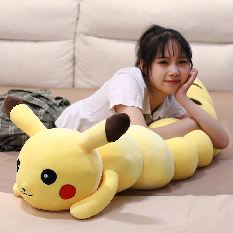 Peluche Pikachu XXL jaune doux câlin décoration chambre 110cm La compagnie de la peluche