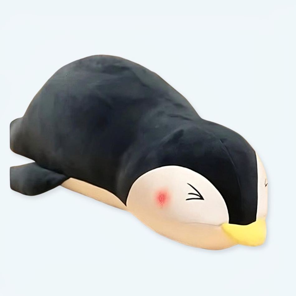Peluche pingouin manchot noir doux polaire hiver cocooning 30cm La compagnie de la peluche