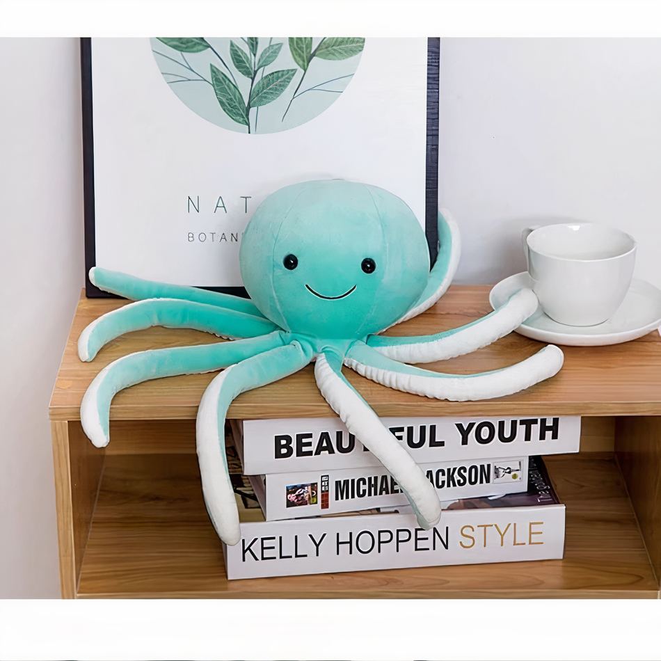 Peluche poulpe bleu doux océan câlin enfant amusant La compagnie de la peluche