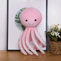 Peluche poulpe rose mignon doux univers marin câlin La compagnie de la peluche