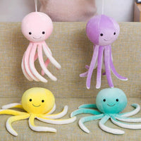Peluche poulpe rose mignon doux univers marin câlin La compagnie de la peluche