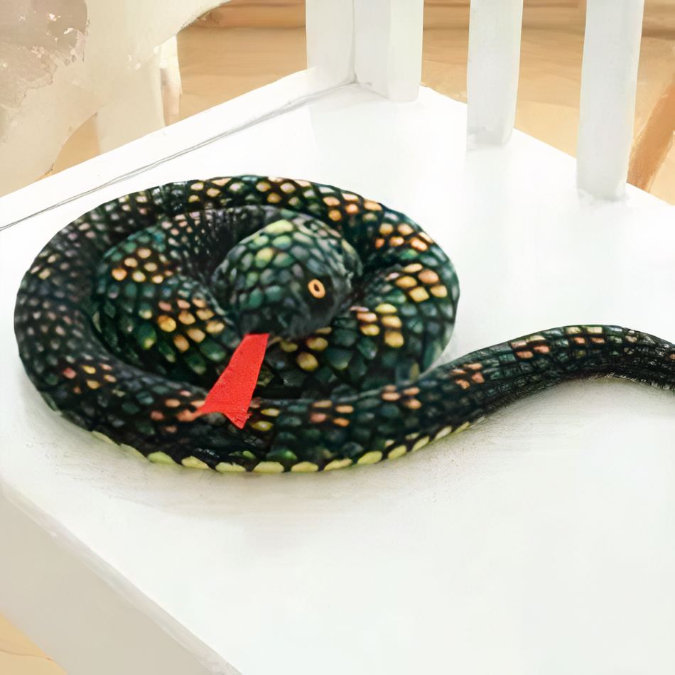 Peluche python vert doux jungle serpent réaliste peluche La compagnie de la peluche