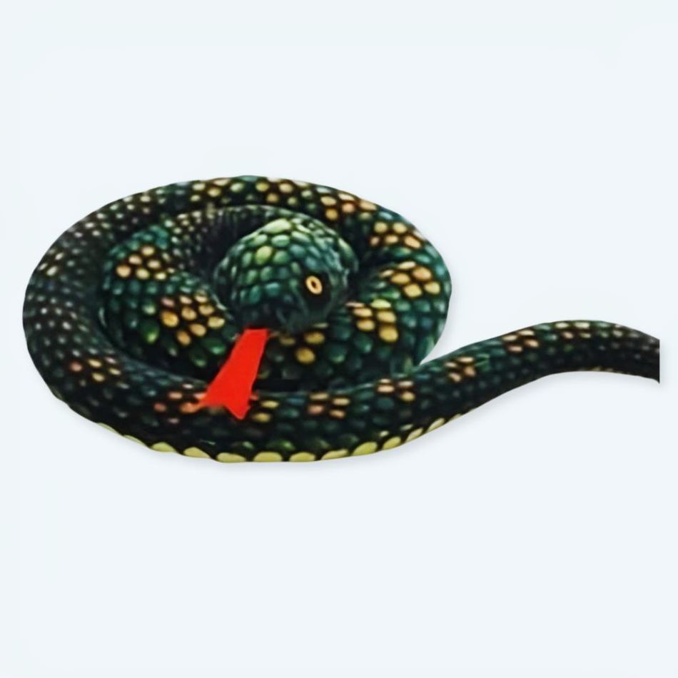 Peluche python vert doux jungle serpent réaliste peluche La compagnie de la peluche