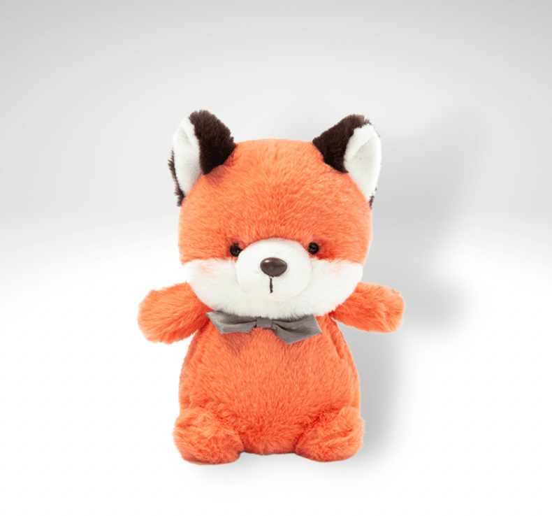 Peluche renard bébé avec un nœud papillon