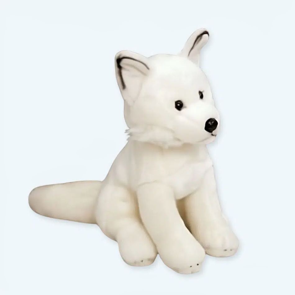 Peluche renard blanc des montagnes La compagnie de la peluche