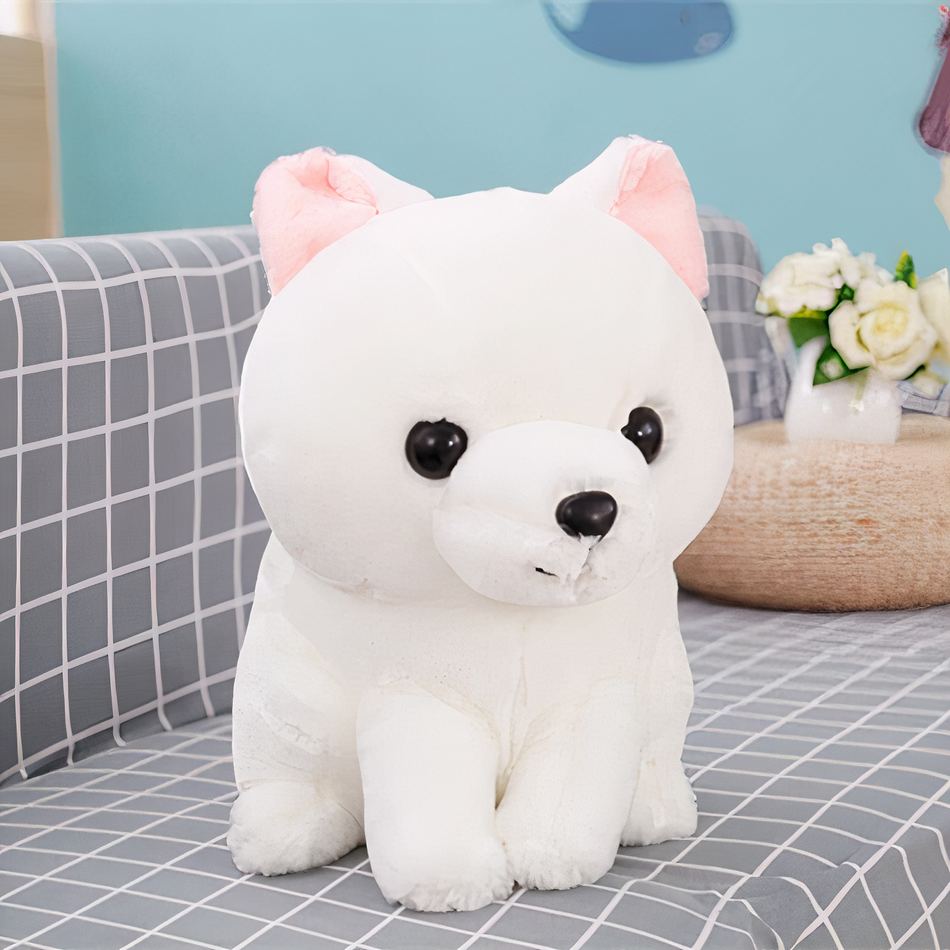 Peluche renard blanc Kawaii doux câlin enfant La compagnie de la peluche