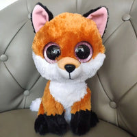 Peluche renard doux aux yeux noirs charmeurs forêt La compagnie de la peluche