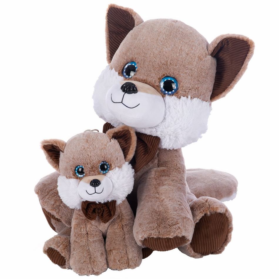 Peluche renard doux yeux bleus enfant chambre cosy La compagnie de la peluche