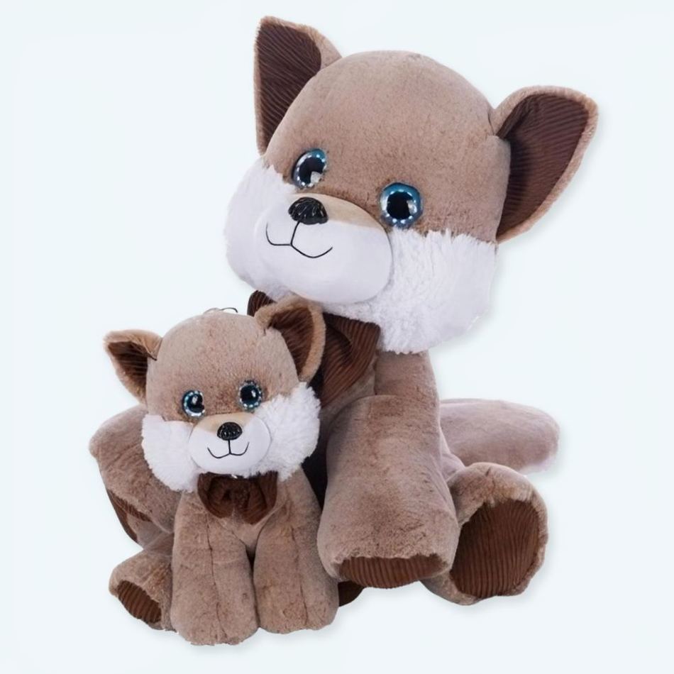 Peluche renard doux yeux bleus enfant chambre cosy La compagnie de la peluche