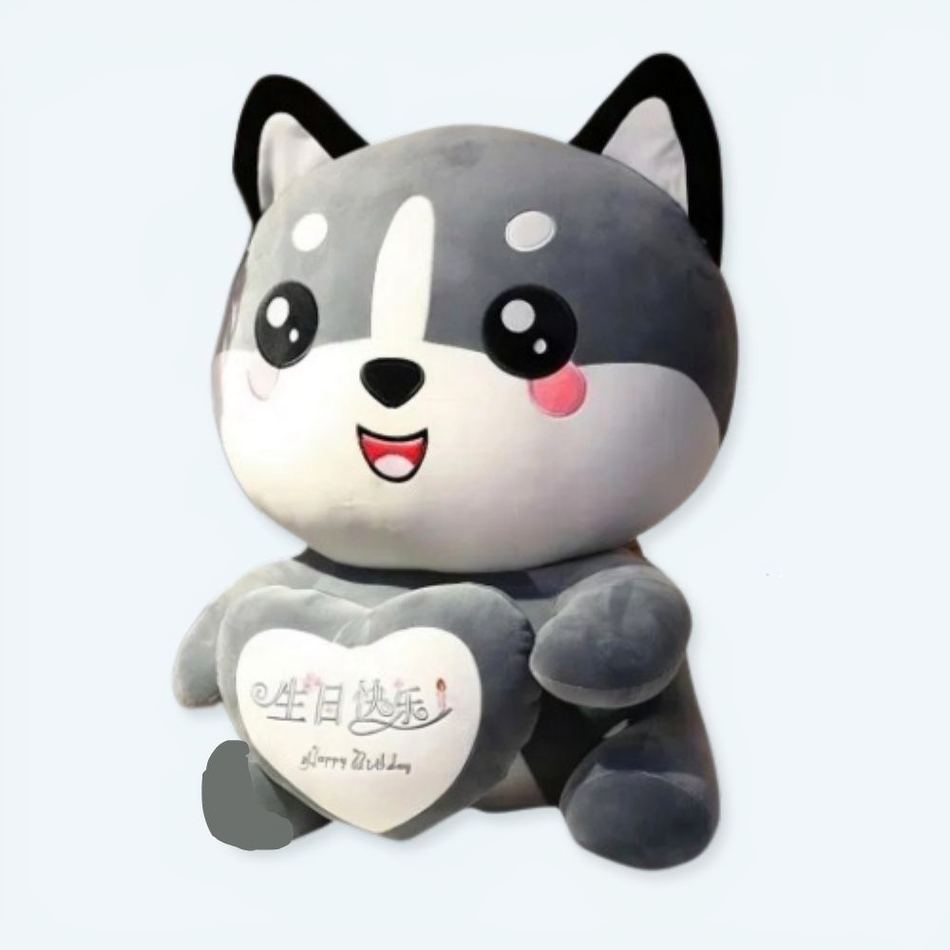 Peluche renard géant doux câlin pour enfant hiver La compagnie de la peluche