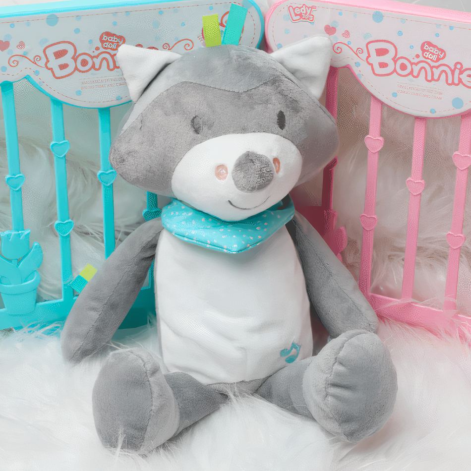 Peluche renard musical doux veilleuse enfant nuit magique La compagnie de la peluche