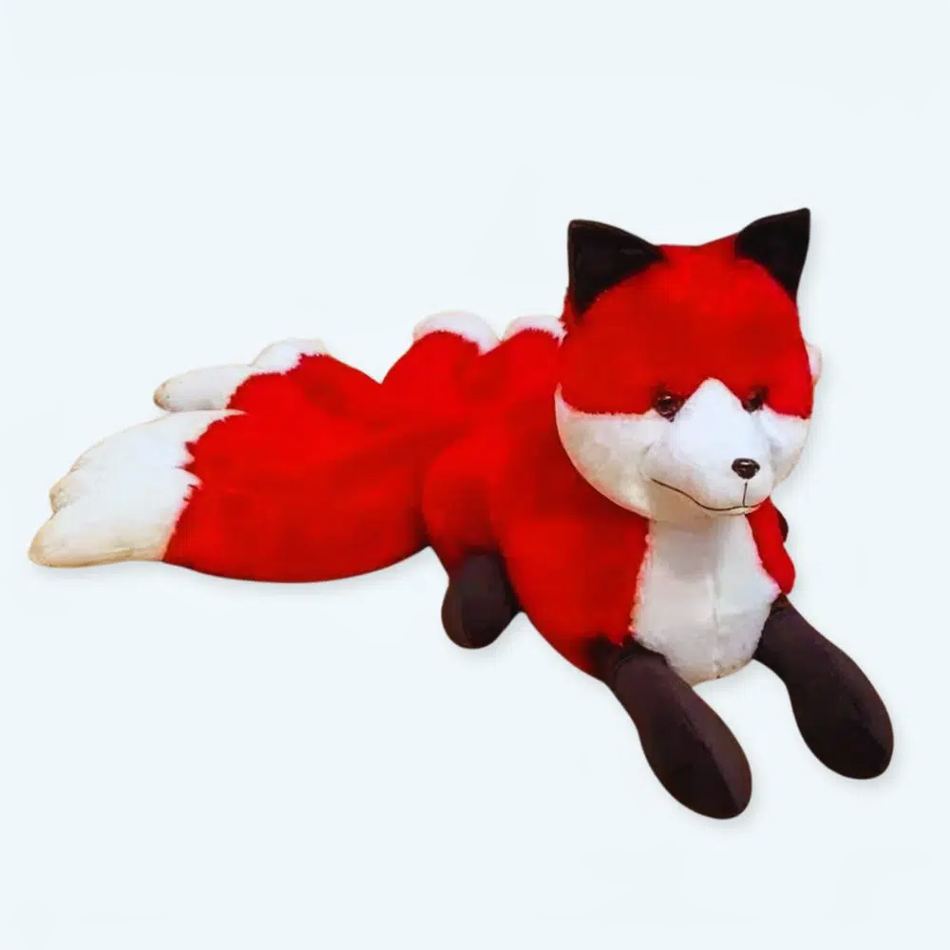 Peluche renard rouge câlin doux enfant automne chaleureux 63cm La compagnie de la peluche