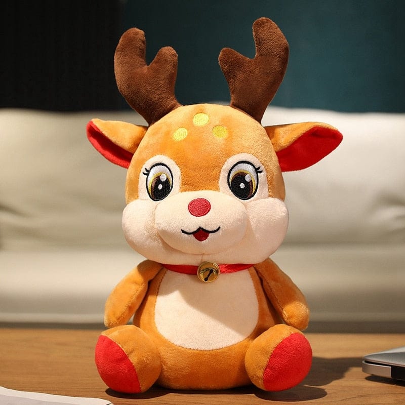 Peluche renne du père Noël Faon
