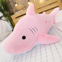 Peluche requin géant doux ami pour enfant marin rose La compagnie de la peluche