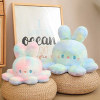 Peluche réversible aux grandes oreilles douce et coloré