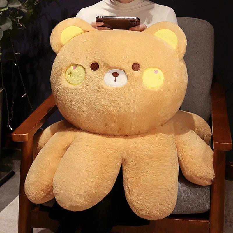 Peluche réversible ourson brun