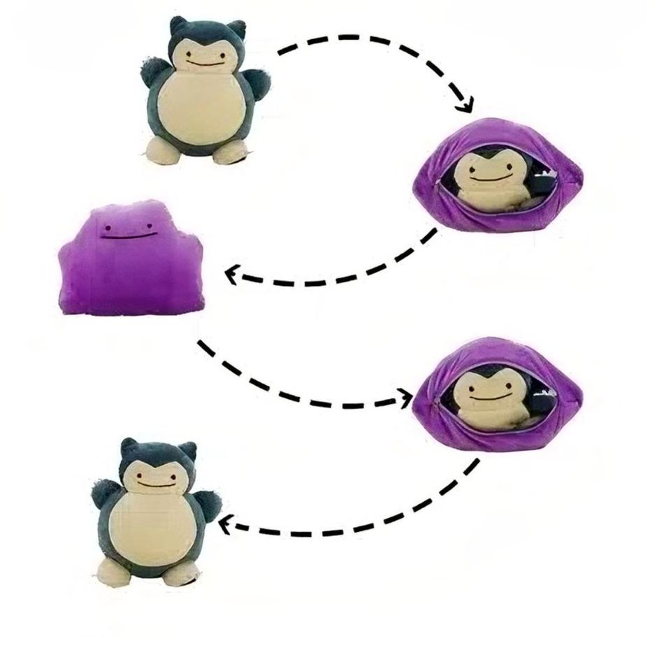 Peluche Ronflex oreiller réversible doux détente La compagnie de la peluche